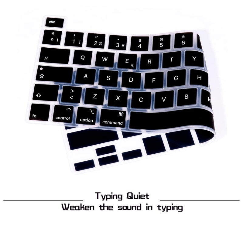 HRH Spanish ESP Language Silicone Keyboard Cover Protector for MacBook Pro 13 inch 2020 (Model A2289 / A2251 / A2338 M1 Chip) and for Pro 16" 2019 (Model A2141),European Version - Image 2